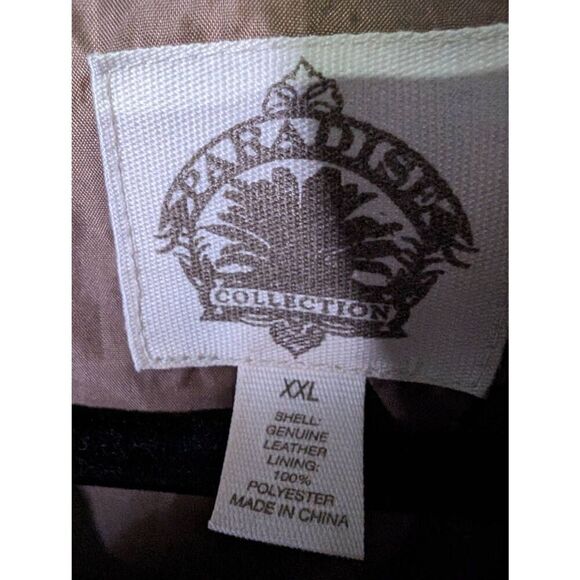 Vintage Paradise Collection Genuine Suede Leather Button Down Utility Coat Woman - Picture 4 of 6